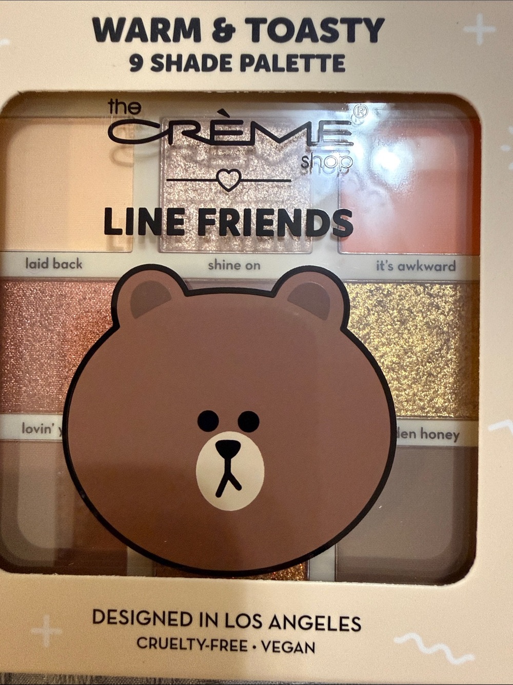 the CRÈME shop Line Friends Warm & Toasty Eyeshadow Palette - Brown